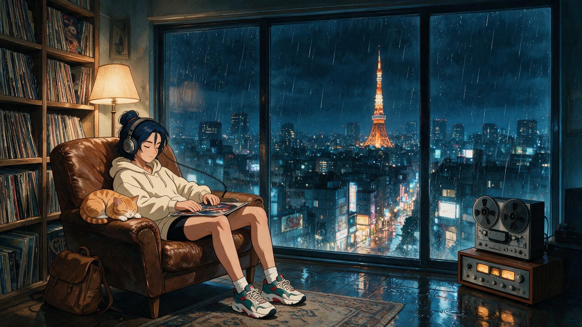 A mistake: rain puddles on the floor inside the room.